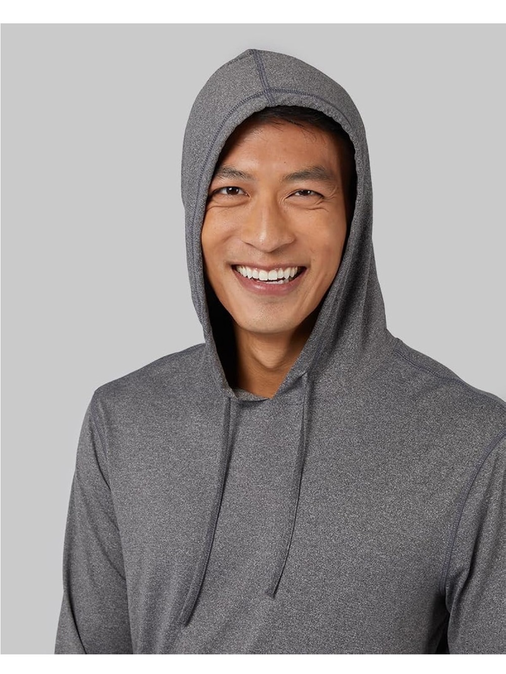 32 Degrees Men's Cool Lightweight Long Sleeve Hoodie Tee, Quick Dry, Anti Odor, - Picture 4 of 8